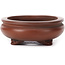 Pot à bonsaï ovale non émaillé par Bigei - 105 x 80 x 30 mm