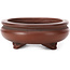 Oval unglazed bonsai pot by Bigei - 105 x 80 x 30 mm