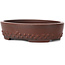 Oval unglazed bonsai pot by Bigei - 125 x 95 x 30 mm