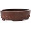 Oval unglazed bonsai pot by Bigei - 125 x 95 x 30 mm