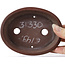 Ovale ongeglazuurde bonsaipot van Bigei - 125 x 95 x 30 mm