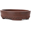 Oval unglazed bonsai pot by Bigei - 125 x 95 x 30 mm