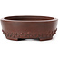 Pot à bonsaï ovale non émaillé par Bigei - 125 x 95 x 30 mm