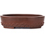 Ovale ongeglazuurde bonsaipot van Bigei - 125 x 95 x 30 mm