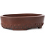 Pot à bonsaï ovale non émaillé par Bigei - 125 x 95 x 30 mm