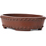 Oval unglazed bonsai pot by Bigei - 125 x 95 x 30 mm