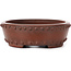 Oval unglazed bonsai pot by Bigei - 125 x 95 x 30 mm