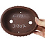 Pot à bonsaï ovale non émaillé par Bigei - 160 x 125 x 35 mm
