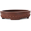 Pot à bonsaï ovale non émaillé par Bigei - 160 x 125 x 35 mm