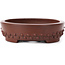 Pot à bonsaï ovale non émaillé par Bigei - 160 x 125 x 35 mm