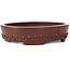 Pot à bonsaï ovale non émaillé par Bigei - 160 x 125 x 35 mm