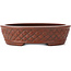 Oval unglazed bonsai pot by Bigei - 165 x 135 x 45 mm