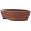 Oval unglazed bonsai pot by Bigei - 165 x 135 x 45 mm