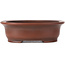 Oval unglazed bonsai pot by Bigei - 155 x 125 x 50 mm