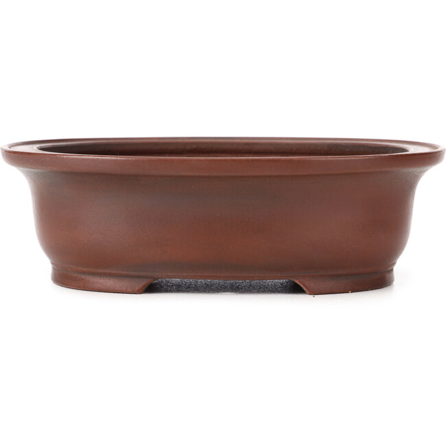 Pot à bonsaï ovale non émaillé par Bigei - 155 x 125 x 50 mm