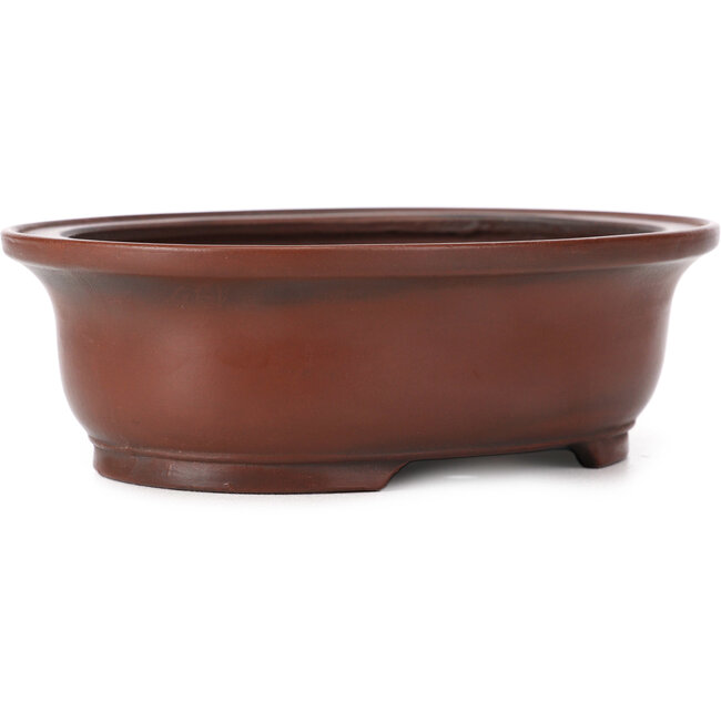 Vaso bonsai ovale non smaltato di Bigei - 155 x 125 x 50 mm