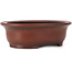 Oval unglazed bonsai pot by Bigei - 155 x 125 x 50 mm