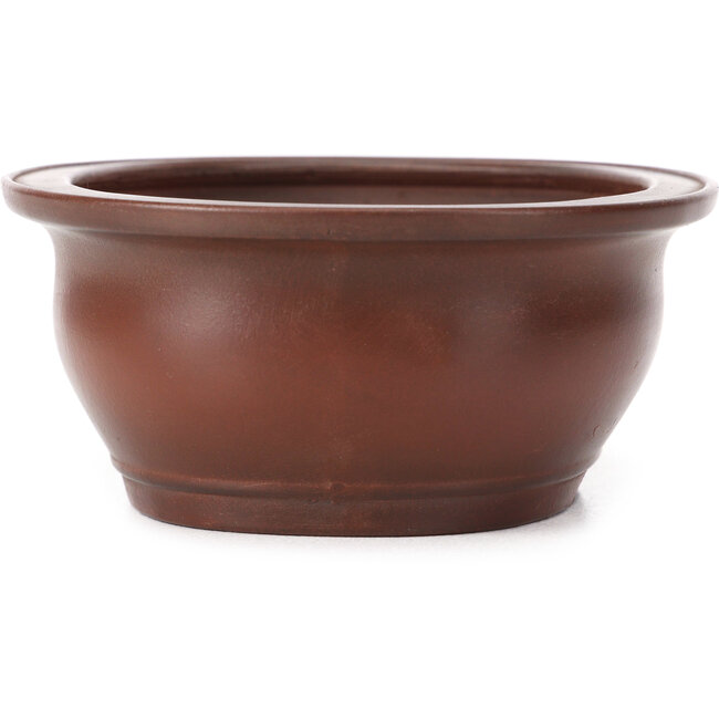 Pot à bonsaï ovale non émaillé par Bigei - 150 x 115 x 55 mm
