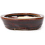 Vaso bonsai ovale marrone di Seto - 110 x 85 x 25 mm