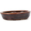 Oval brown bonsai pot by Seto - 110 x 85 x 25 mm