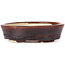 Oval brown bonsai pot by Seto - 105 x 85 x 30 mm