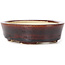 Oval brown bonsai pot by Seto - 105 x 85 x 30 mm