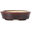 Oval brown bonsai pot by Seto - 105 x 85 x 30 mm