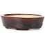 Oval brown bonsai pot by Seto - 105 x 85 x 30 mm