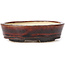 Oval brown bonsai pot by Seto - 105 x 85 x 30 mm