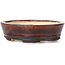 Vaso bonsai ovale marrone di Seto - 105 x 85 x 30 mm
