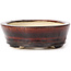 Oval brown bonsai pot by Seto - 105 x 85 x 30 mm