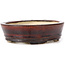 Oval brown bonsai pot by Seto - 105 x 85 x 30 mm