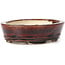 Oval brown bonsai pot by Seto - 105 x 85 x 30 mm