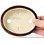 Ovale bruine bonsaipot van Seto - 105 x 85 x 30 mm