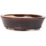 Oval brown bonsai pot by Seto - 105 x 90 x 30 mm