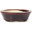 Ovale bruine bonsaipot van Seto - 105 x 90 x 30 mm