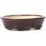 Oval brown bonsai pot by Seto - 105 x 90 x 30 mm