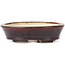 Ovale bruine bonsaipot van Seto - 105 x 90 x 30 mm