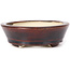 Oval brown bonsai pot by Seto - 105 x 90 x 30 mm