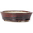 Oval brown bonsai pot by Seto - 105 x 85 x 30 mm