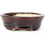 Oval brown bonsai pot by Seto - 105 x 85 x 30 mm