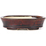 Vaso bonsai ovale marrone di Seto - 105 x 85 x 30 mm