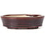 Oval brown bonsai pot by Seto - 105 x 85 x 30 mm