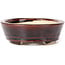 Oval brown bonsai pot by Seto - 105 x 85 x 30 mm