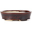 Oval brown bonsai pot by Seto - 105 x 85 x 30 mm