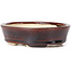 Vaso bonsai ovale marrone di Seto - 105 x 85 x 30 mm