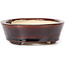 Vaso bonsai ovale marrone di Seto - 105 x 85 x 30 mm