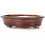 Oval brown bonsai pot by Seto - 110 x 95 x 30 mm