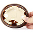 Oval brown bonsai pot by Seto - 110 x 95 x 30 mm