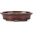 Pot à bonsaï ovale marron par Seto - 110 x 90 x 30 mm